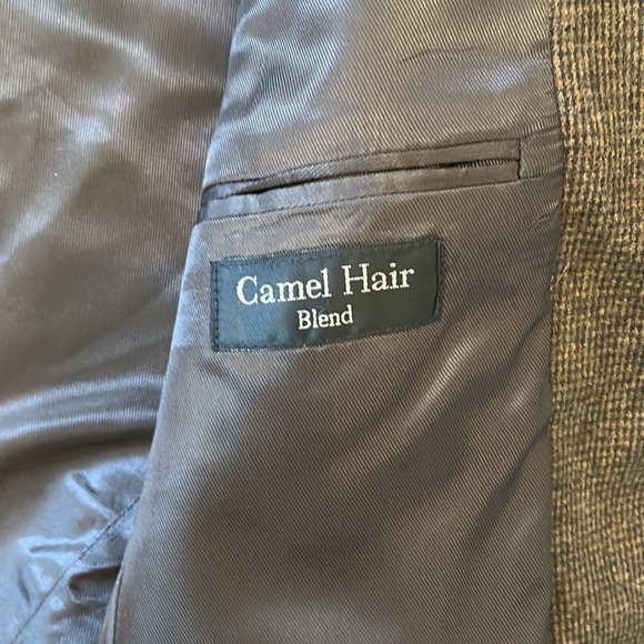 Andrew Fezza Signature collection Tweed Camel hair blend Jacket sz40r - Picture 7 of 9